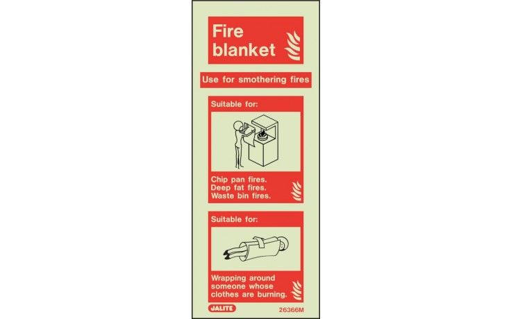 6366M/R - FIRE BLANKET FIRE EXTINGUISHER SIGN
