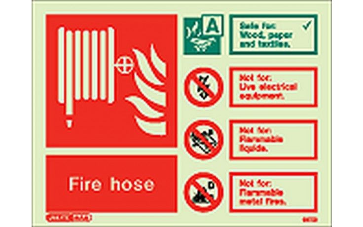 6375D/R - FIRE HOSE FIRE EXTINGUISHER SIGN 150 x 200mm