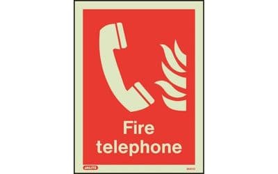 6451D/R - FIRE TELEPHONE LOCATION SIGN 200 X 150mm