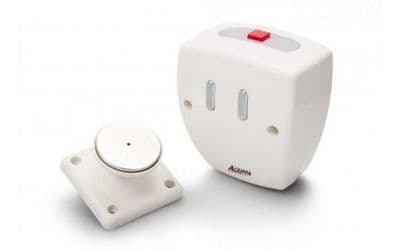 AGDHW1 - AGRIPPA ACOUSTIC BATTERY OPERATED DOOR HOLDER - WHITE FINISH