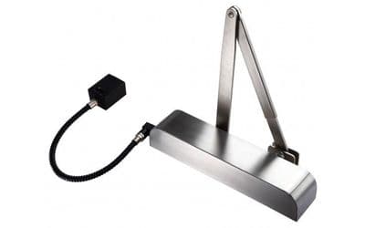 ANTI-SLAM ELECTROMACGNETIC 24V HOLD OPEN/SWING FIRE DOOR CLOSER-SILVER FINISH