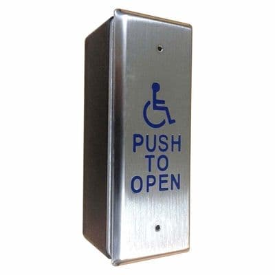 CDVI RTEPTOD-A | Narrow Exit Switch, Wheelchair Logo & PUSH TO OPEN