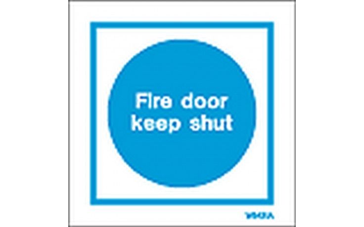 FIRE DOOR KEEP SHUT SIGN - 100 x 100mm - Fire door sign