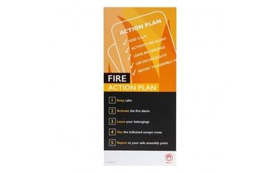 FIRE SAFETY ASSURED INFORMATION SIGN- FIRE ACTION PLAN