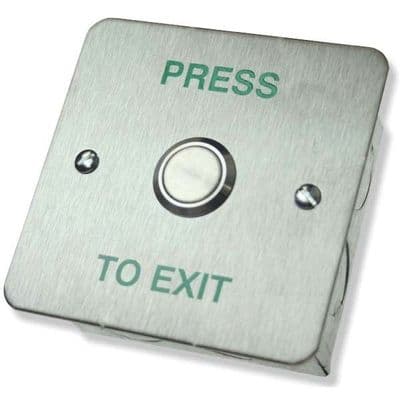 ICS DRB002F-PTE-SWH | Stainless Steel Press TO Exit Button