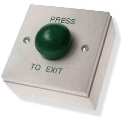 ICS DRB009-PTE | Exit Button Green Dome Plastic Plate