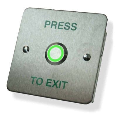 ICS DRB011F-PTE | Push to Exit Illuminated Stainless Steel Switch