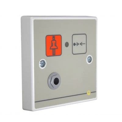 QT602E Quantec Addressable Call Point, Button Reset c/w Iconised Label & Remote Socket