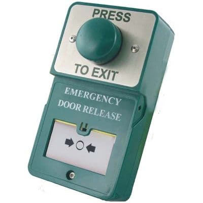 RGL Dual Unit - Green Press To Exit and Emergency Release Button