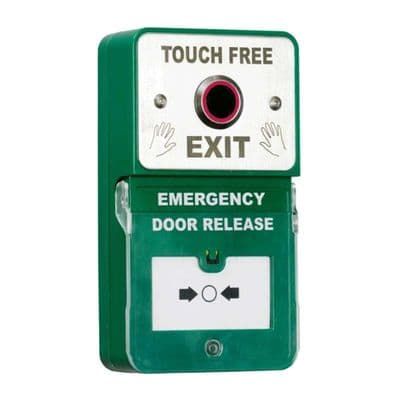 RGL Dual Unit No Touch Exit Button & combined Emergency Release Button