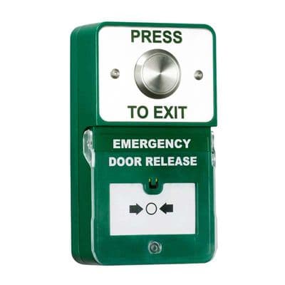 RGL Dual Unit - Steel Press To Exit and Emergency Release Button