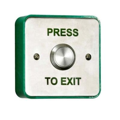 RGL stainless steel, surface mounted PRESS TO EXIT button