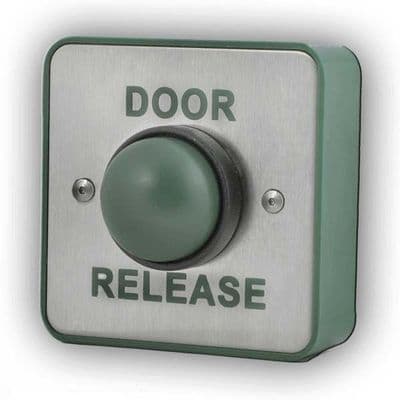 RGL stainless steel with large green dome DOOR RELEASE button