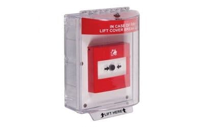 SURFACE MOUNTED CALL POINT COVER WITH INTEGRAL SOUNDER