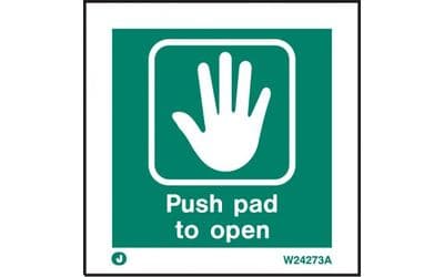 W4273A - PUSH PAD TO OPEN SIGN