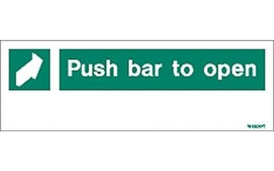 W4304PT - PUSH BAR TO OPEN SIGN.