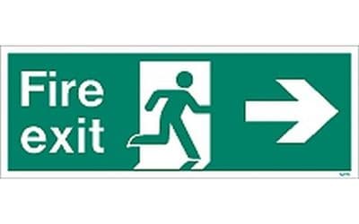 W435K - FIRE EXIT SIGN RIGHT