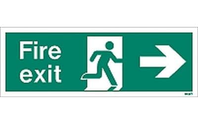W435T - FIRE EXIT SIGN RIGHT.