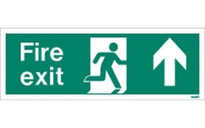 W436T - FIRE EXIT SIGN UP/FORWARD.