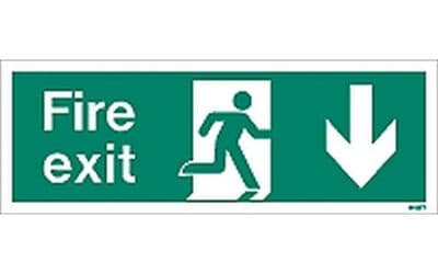W437T - FIRE EXIT SIGN DOWN.