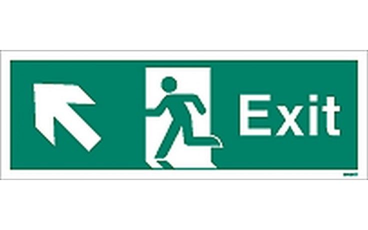 W444T - FIRE EXIT SIGN UP TO THE LEFT.