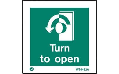 W4462A - TURN TO OPEN SIGN - ANTI-CLOCKWISE