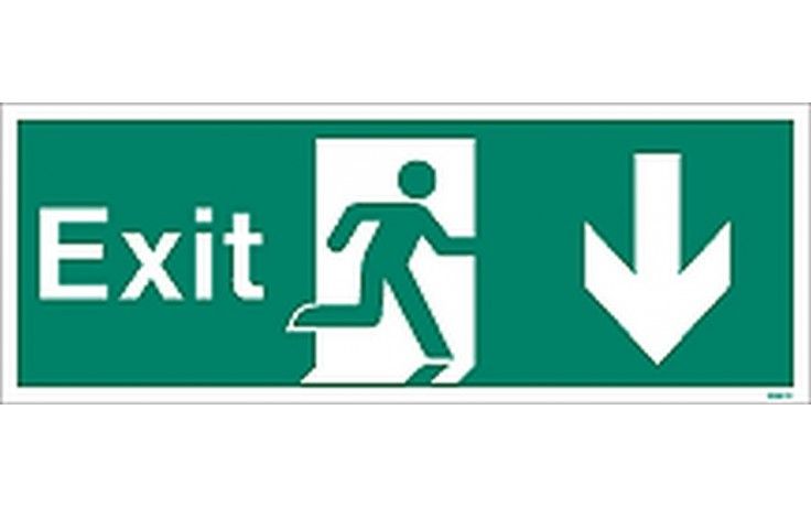W447K - FIRE EXIT SIGN DOWN
