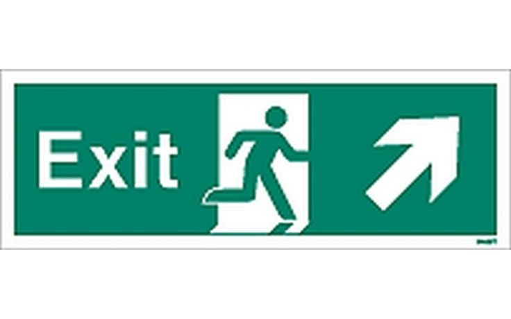 W449T - FIRE EXIT SIGN UP TO THE RIGHT.