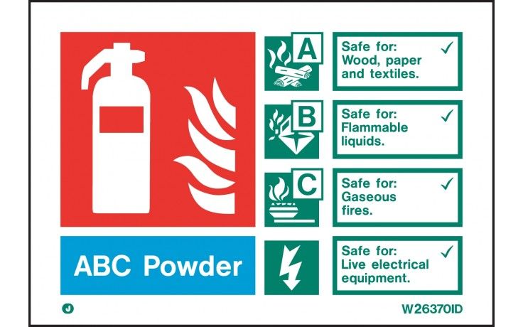 W6370D - ABC POWDER FIRE EXTINGUISHER SIGN