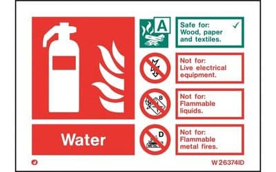 W6374ID - WATER EXTINGUISHER IDENTIFICATION SIGN wp
