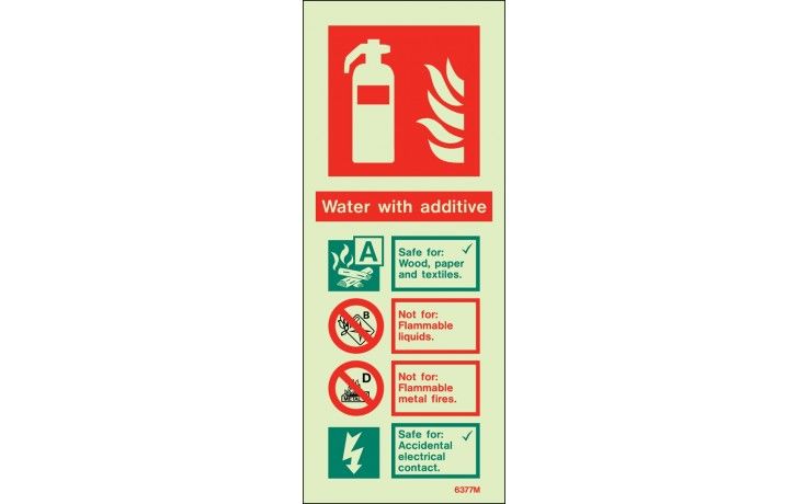 WATER ADDITIVE WITH SAFE FOR ACCIDENTAL ELECTRICAL CONTACT- PHOTOLUM - 200 x 80mm FIRE EXTINGUISHER 