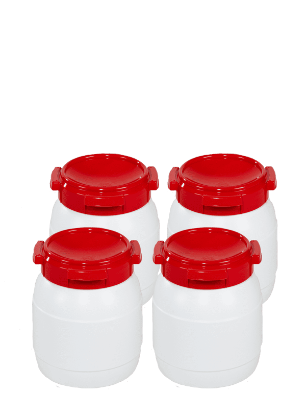 10 Litre Wide Neck Plastic Drum - Pack of 4 Drums