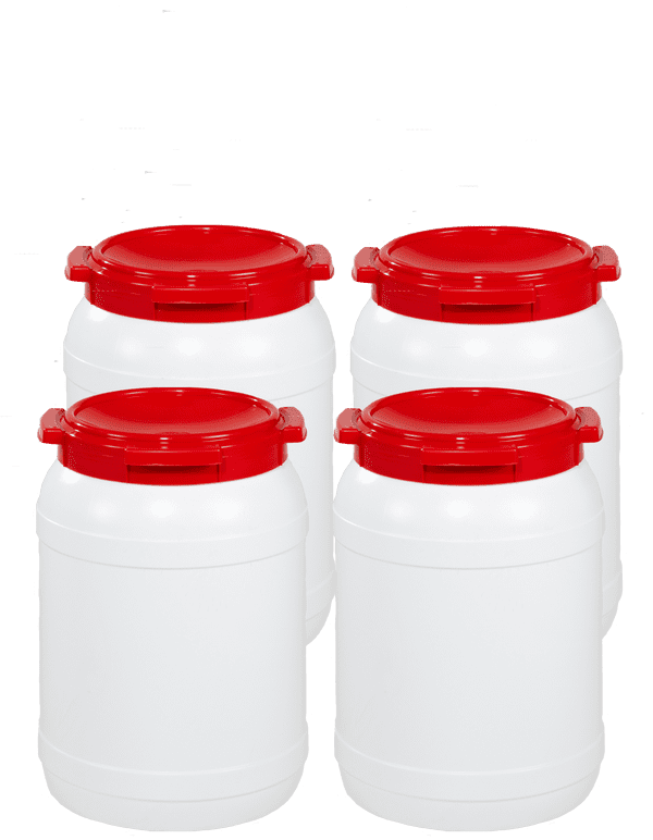 20 Litre Wide Neck Plastic Drum - Pack of 4 Drums