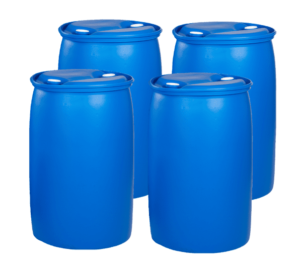 220 Litre Tighthead Plastic Drum - Pack of 4 Drums (1)