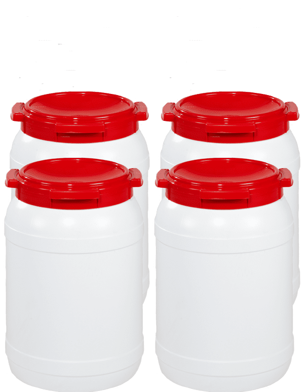 26 Litre Wide Neck Plastic Drum - Pack of 4 Drums