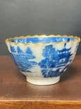 Antique 18th Century First Period Worcester Dr Wall Tea Bowl & Saucer Pagoda - 375790306889