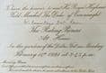 Antique British Royal Invitation Duke Connaught Ruling Princes India Delhi Fort