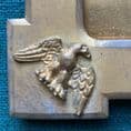 Antique Imperial French Brass Presentation Frame Emperor Napoleon III Bonaparte