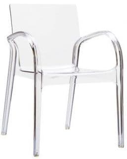 Thermo Plastic Dejavue Stacking Armchair - Clear