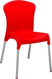 Thermo Plastic Stella Stacking Chair - Red
