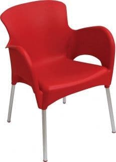 Thermo Plastic Titan Stacking Chair - Red
