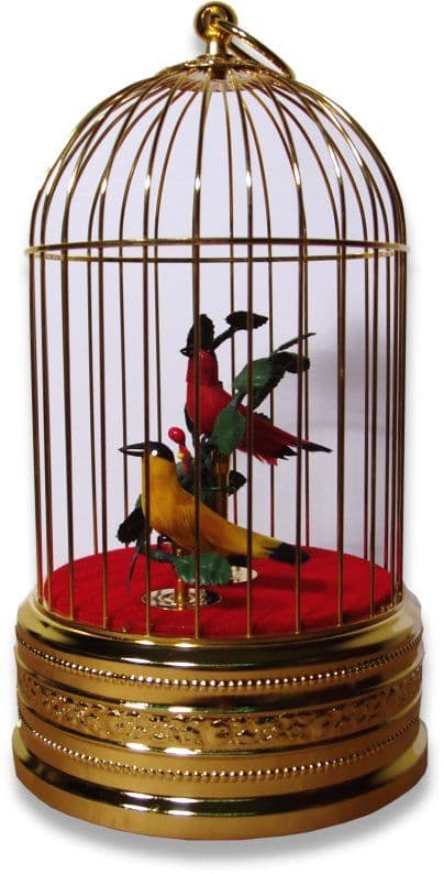 2 Singing Birds Automaton Cage SB4