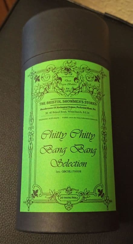 20 Note Music Roll, Chitty Chitty Bang Bang selection