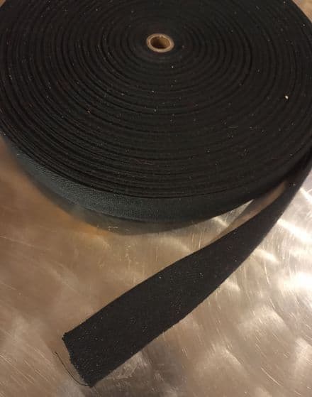 25mm Black Cotton Tape