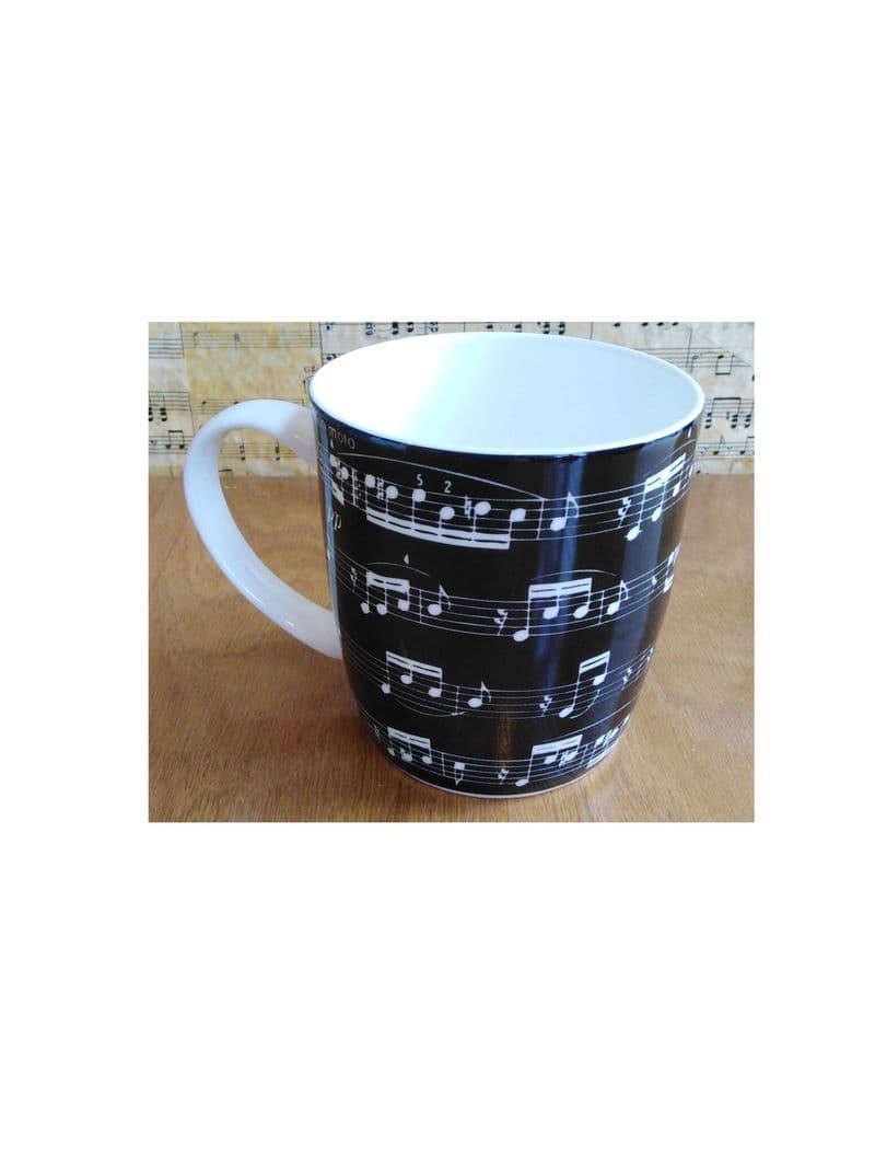 Musical Keyboard bone china Mug available at Shop 4 Music Boxes, The Music Box Shop, Bristol.