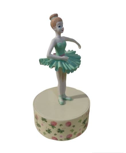Ballerina Musical Figurine Green Dress