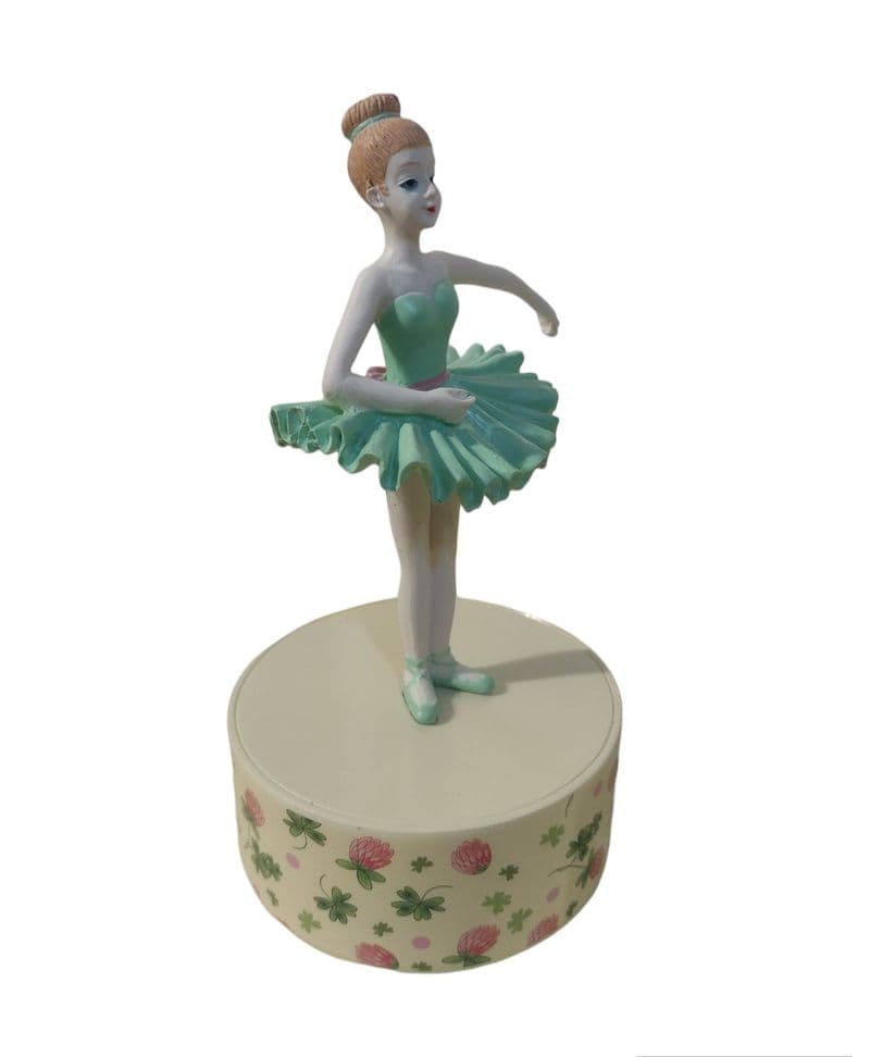 Ballerina Musical Figurine Green Dress