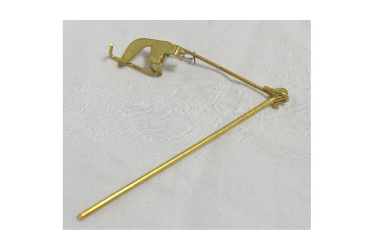 Brass Rod Stopper spring loaded for musical boxes and similar.
