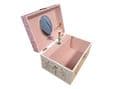Childrens Musical Jewellery Box Dulcie 1325 with ballet slipper and ribbon design.