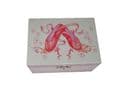 Childrens Musical Jewellery Box Dulcie 1325 with ballet slipper and ribbon design.